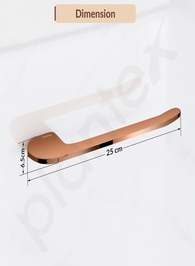 Plantex Smero Brass Towel Hanger for Wash Basin/Napkin Holder for Bathroom/Towel Ring/Towel Holder/Bathroom Accessories (Smart - PVD Rose Gold Finish) - Image 5